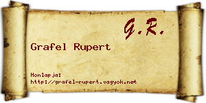 Grafel Rupert névjegykártya